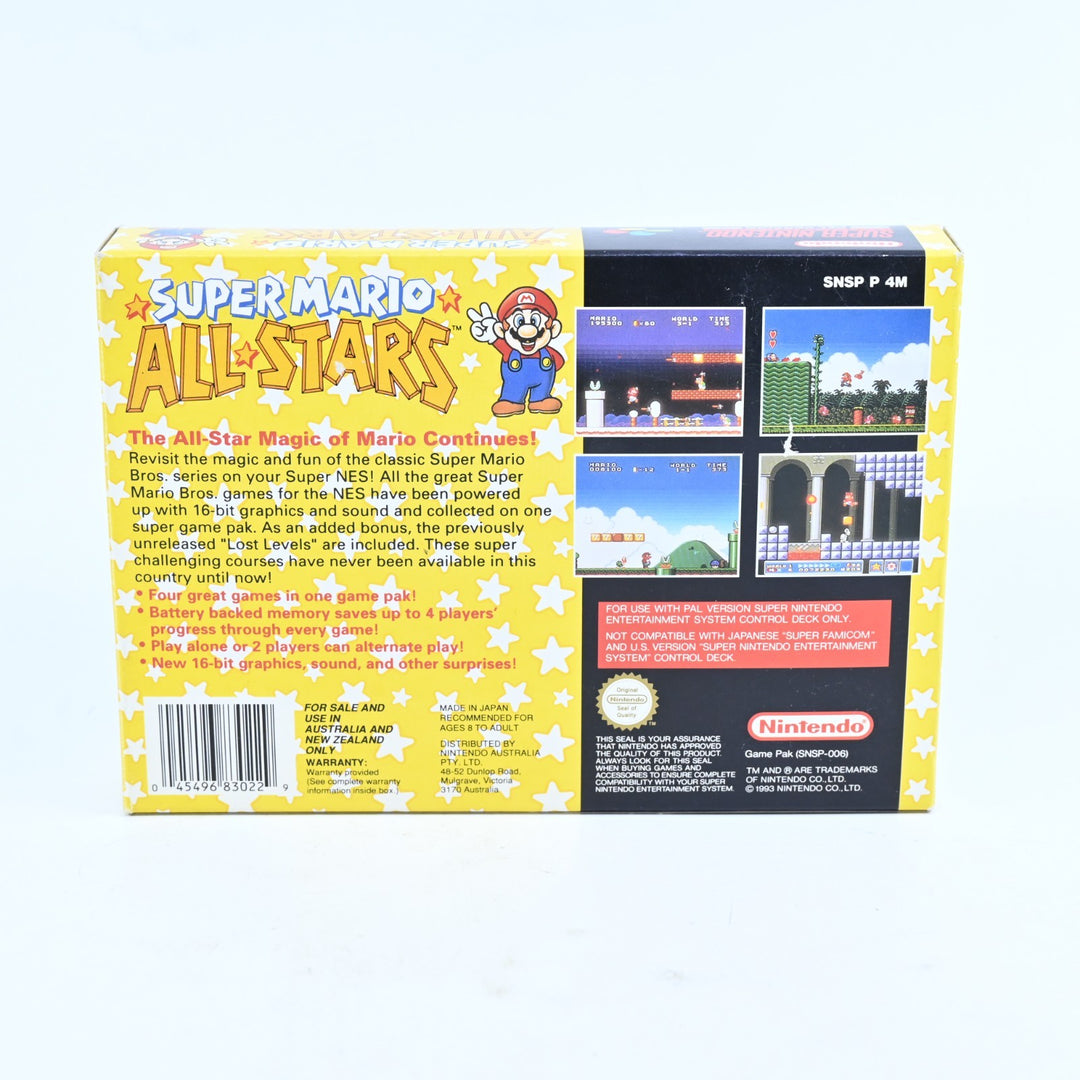 Super Mario All Stars - Super Nintendo / SNES Boxed Game - PAL - FREE POST!