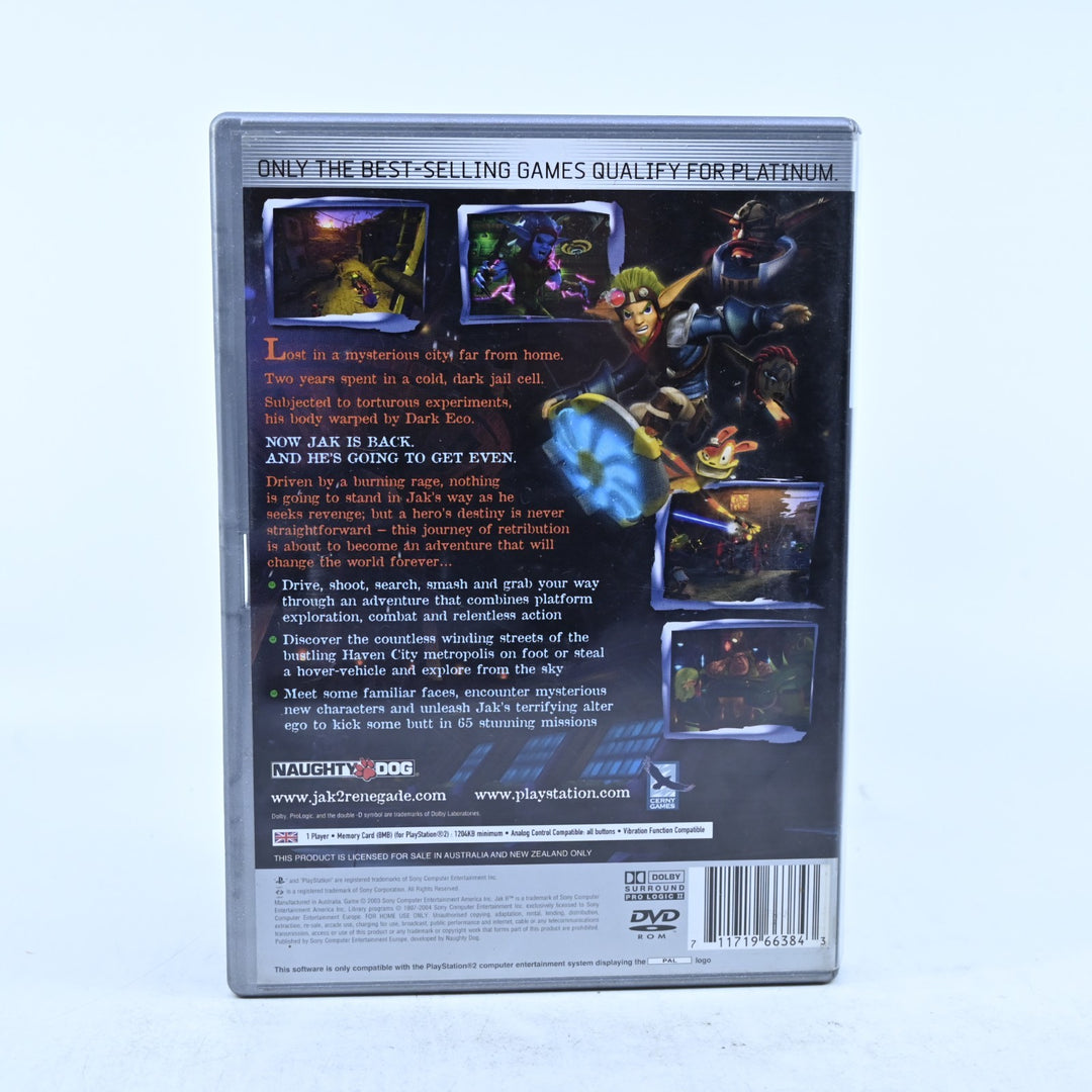 Jak II: Renegade - Sony Playstation 2 / PS2 Game + Manual - PAL - MINT DISC!