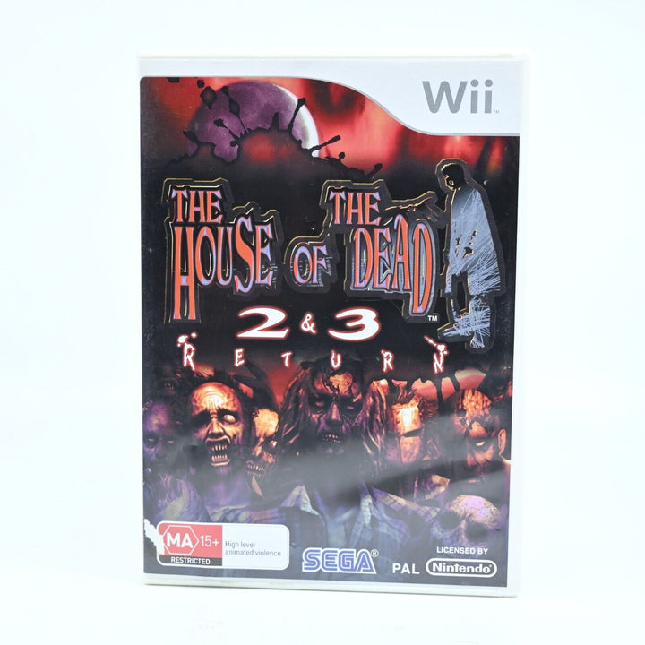 House of the Dead 2 & 3 Return - Nintendo Wii Game + Manual - PAL - MINT DISC!