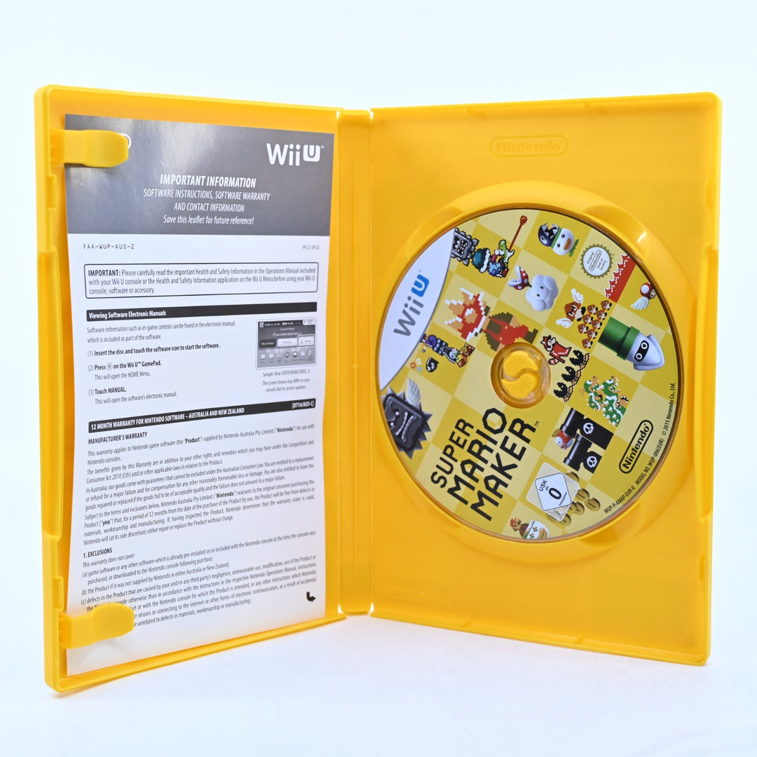 Super Mario Maker - Nintendo Wii U Game + Artbook - PAL - FREE POST!