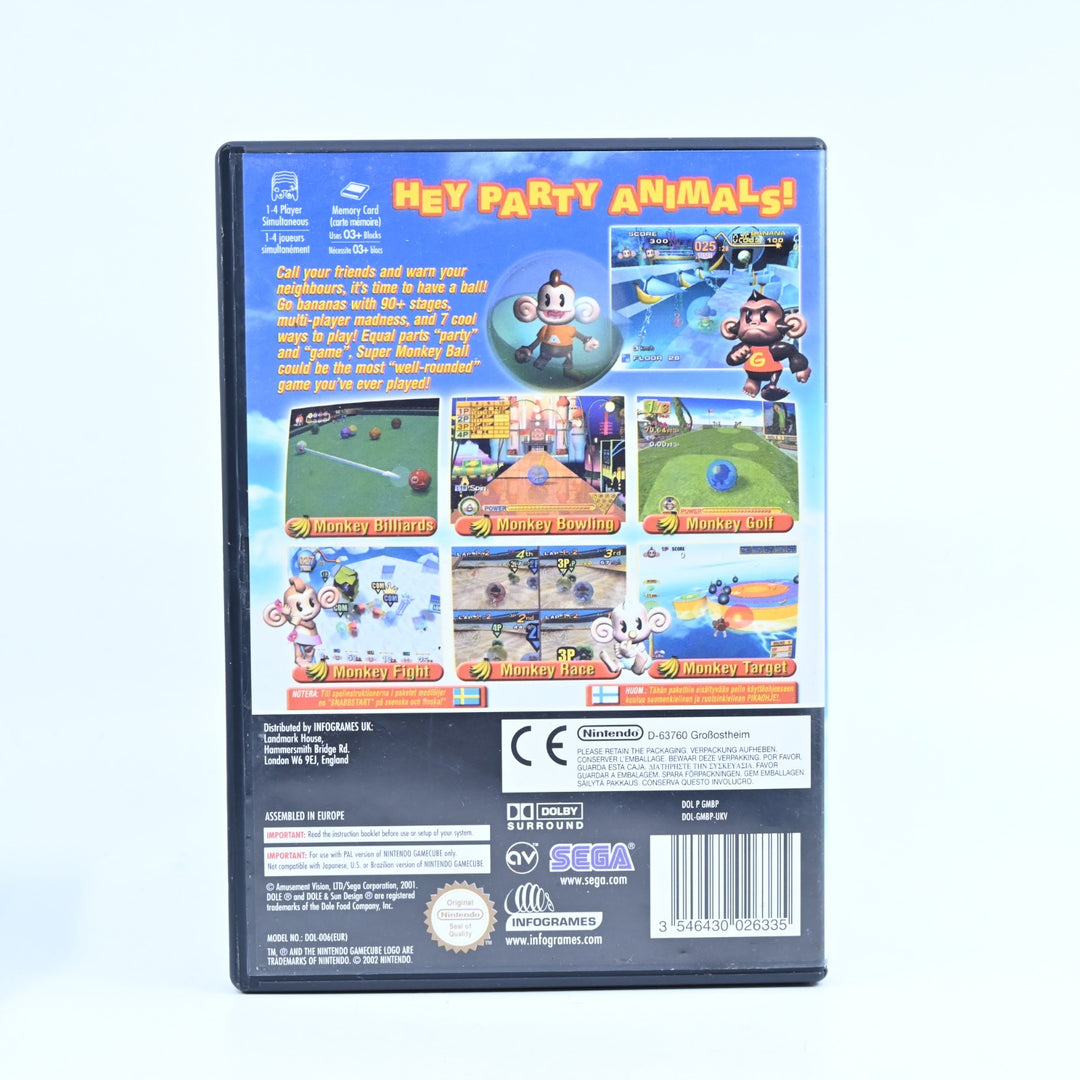 Super Monkey Ball - Nintendo Gamecube Game + Manual - PAL - FREE POST!