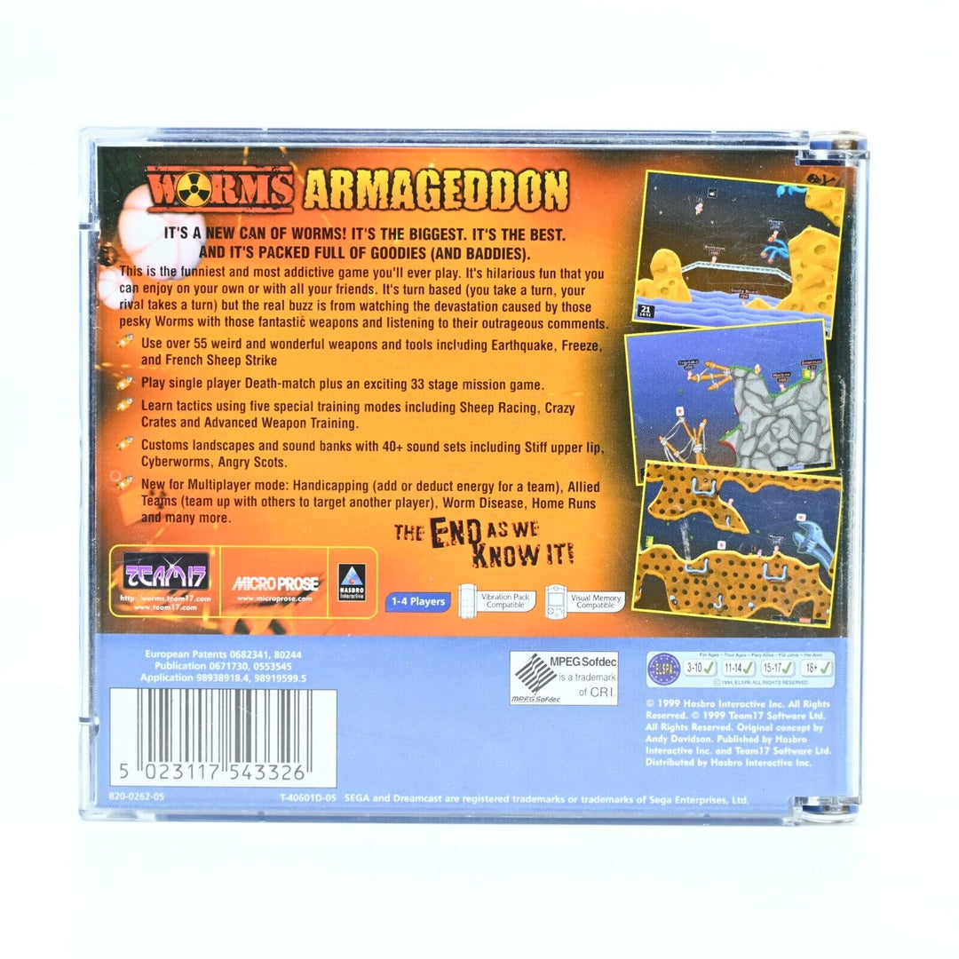 Worms Armageddon - Sega Dreamcast Game - PAL - NEAR MINT!