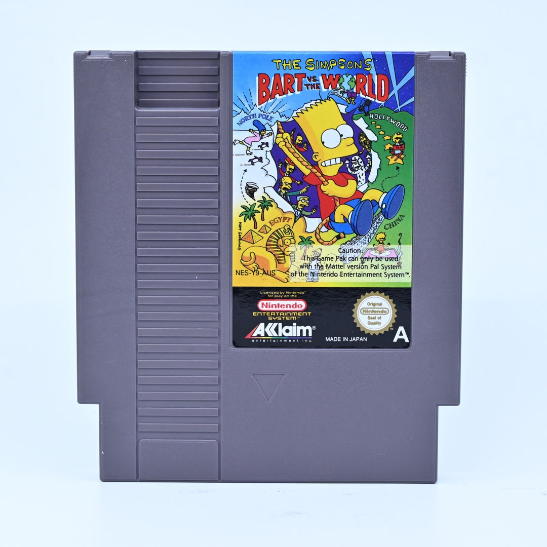 The Simpsons Bart Vs The World - NES Boxed Game - PAL - FREE POST!