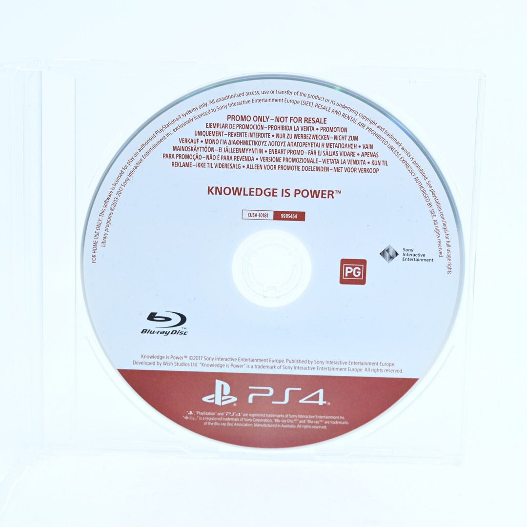 Knowledge is Power - Promo Disc - PS4 Game - Disc Only - MINT DISC!