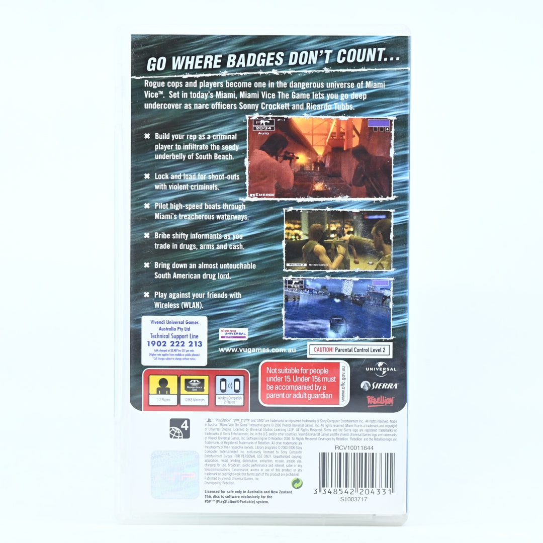 Miami Vice: The Game - Sony PSP Game + Manual - FREE POST!