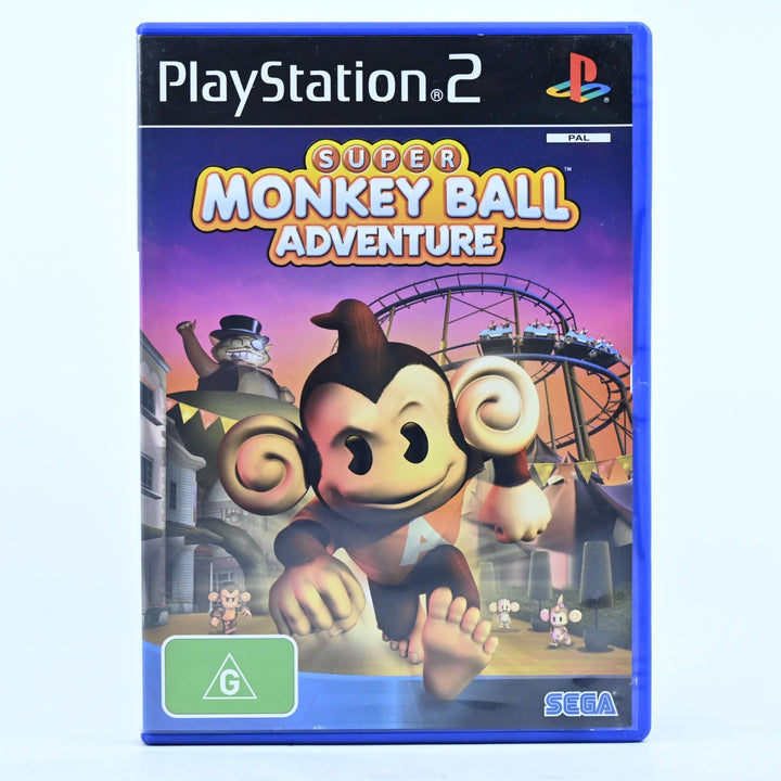 Super Monkey Ball Adventure - Sony Playstation 2 / PS2 Game + Manual - PAL