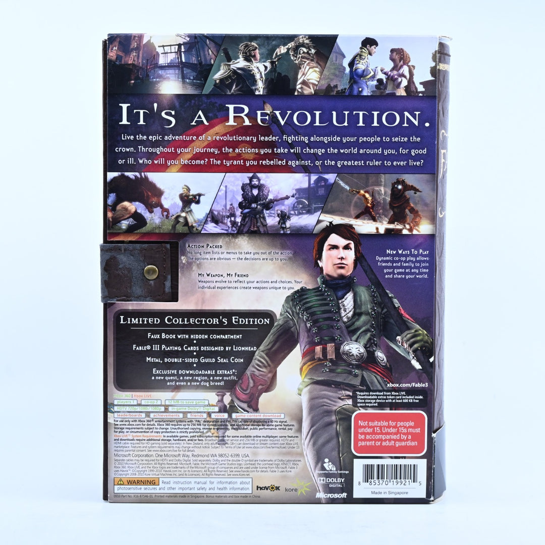Fable III 3 - Limited Collector's Edition - Xbox 360 Game + Manual - PAL