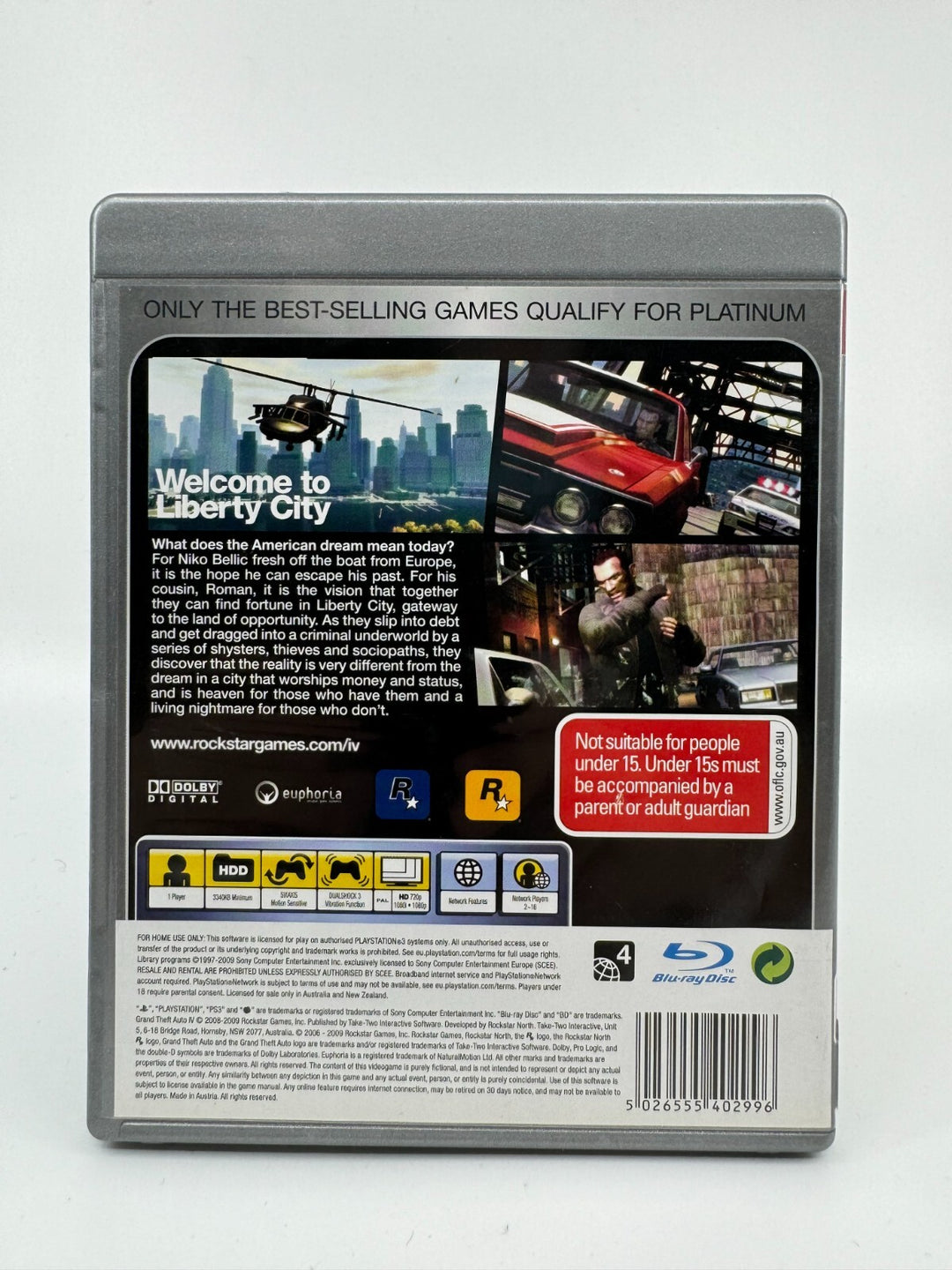 Grand Theft Auto IV - Sony Playstation 3 / PS3 Game + Manual - FREE POST!
