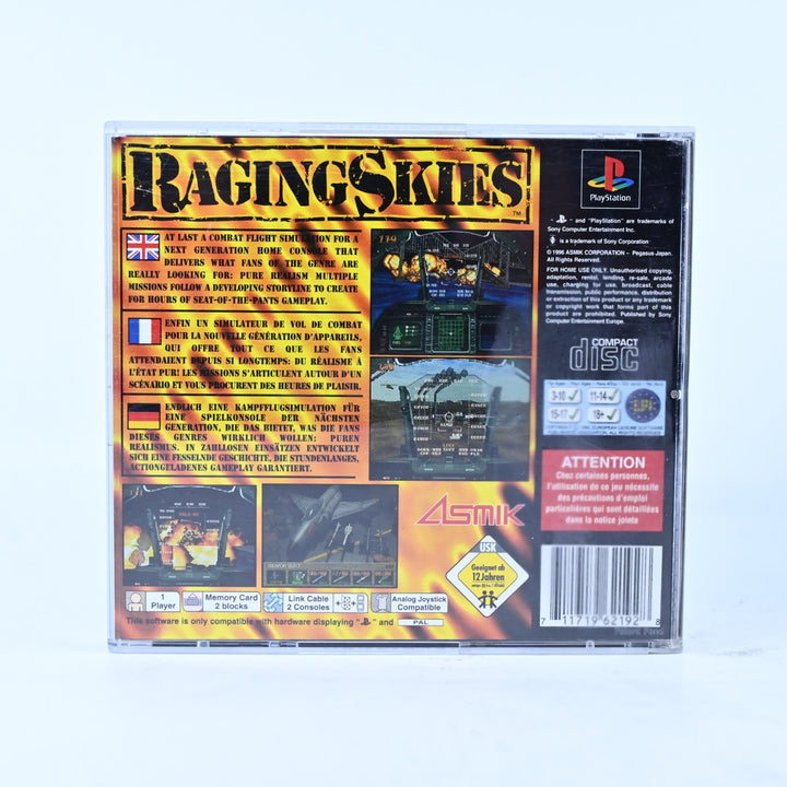 Raging Skies - Sony Playstation 1 / PS1 Game + Manual - PAL - MINT DISC!