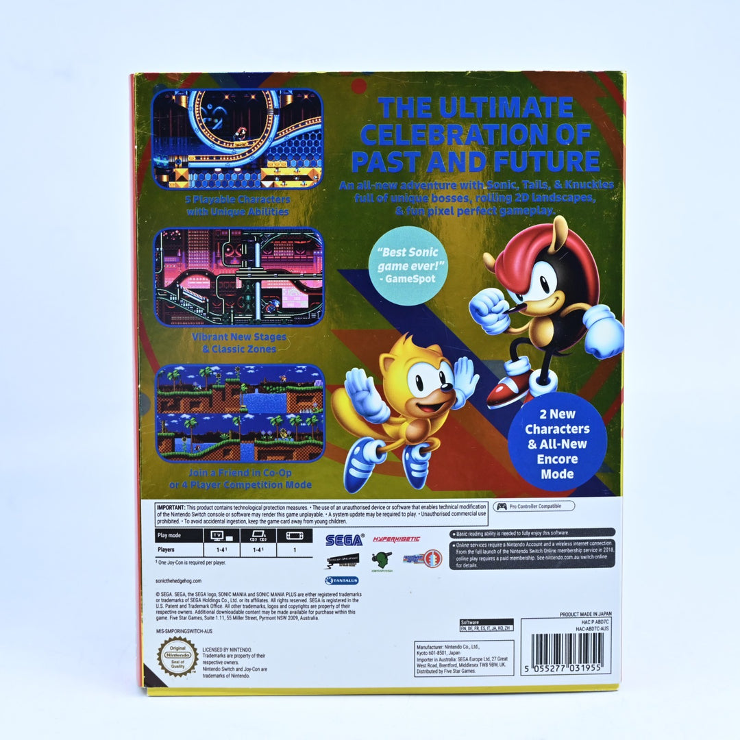 Sonic Mania Plus - Nintendo Switch Game - FREE POST!
