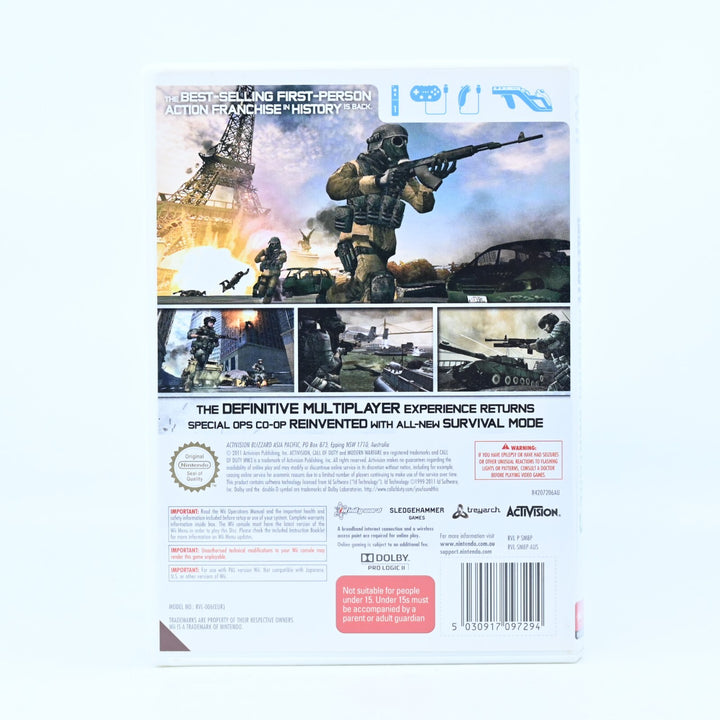 Call of Duty: Modern Warfare 3 - Nintendo Wii Game + Manual - PAL