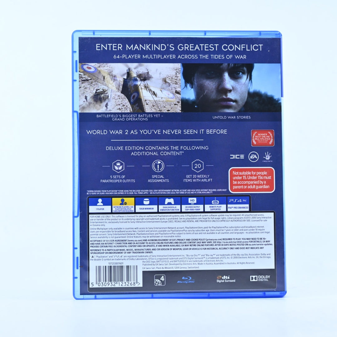 Battlefield V - Deluxe Edition - Sony Playstation 4 / PS4 Game - MINT DISC!