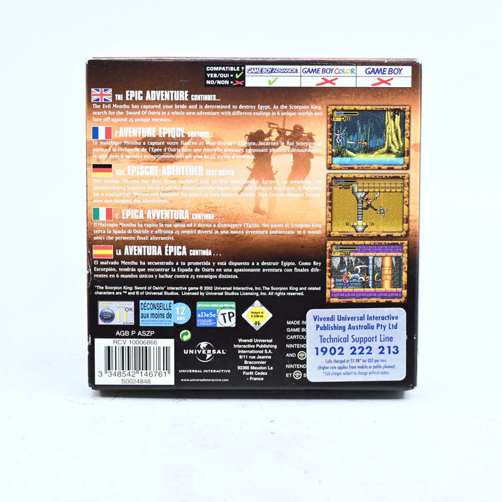 The Scorpion King: Sword of Osiris - GBA Boxed Game - PAL - FREE POST!