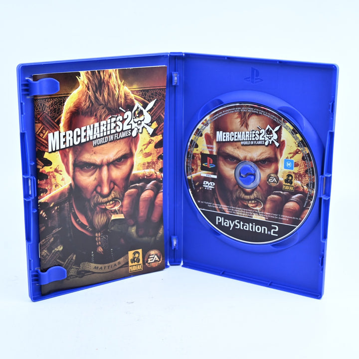 Mercenaries 2: World In Flames - Sony Playstation 2 / PS2 Game + Manual - PAL