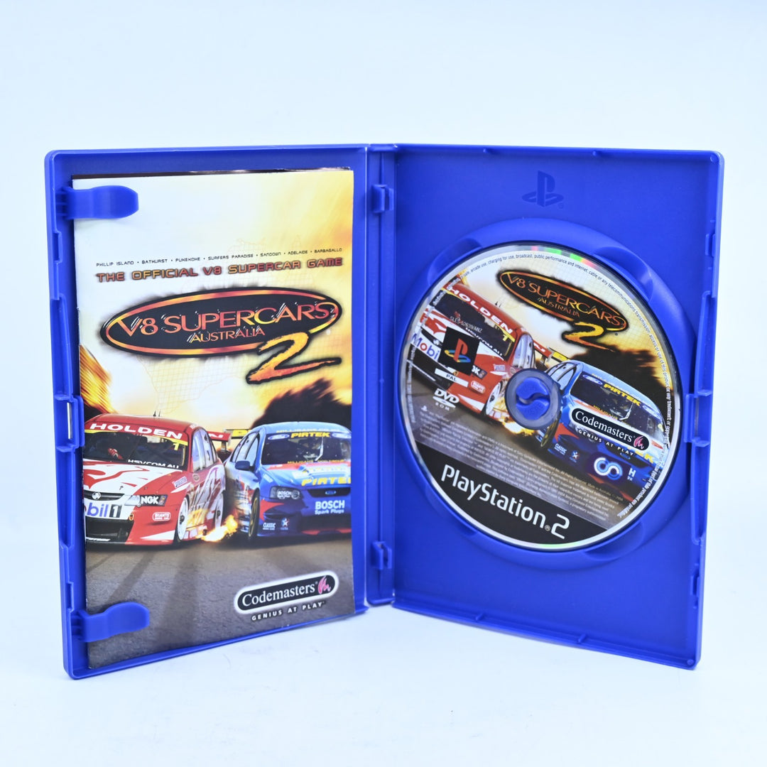 V8 Supercars Australia 2 - Sony Playstation 2 / PS2 Game + Manual - PAL