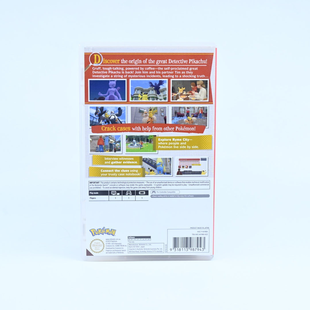 Detective Pikachu Returns - Nintendo Switch Game - FREE POST!