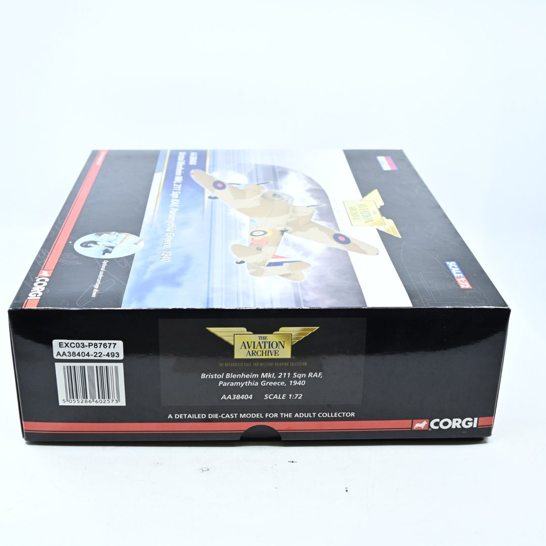 Corgi Aviation 1:72 Bristol Blenheim Mkl 211 SQN RAF AA38404 - Die Cast Plane
