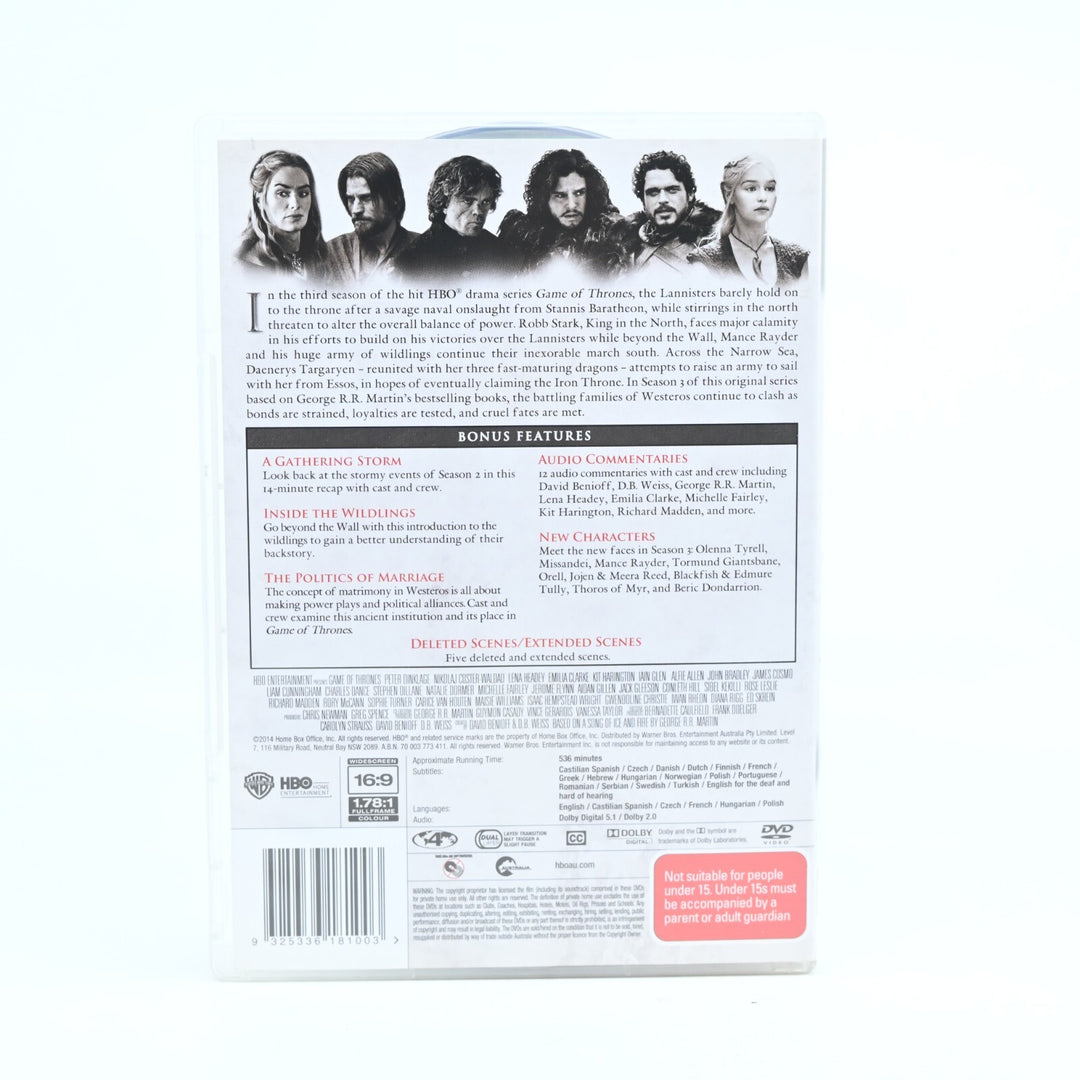 Game of Thrones Season 3 - Aus PAL - Region 4 - DVD