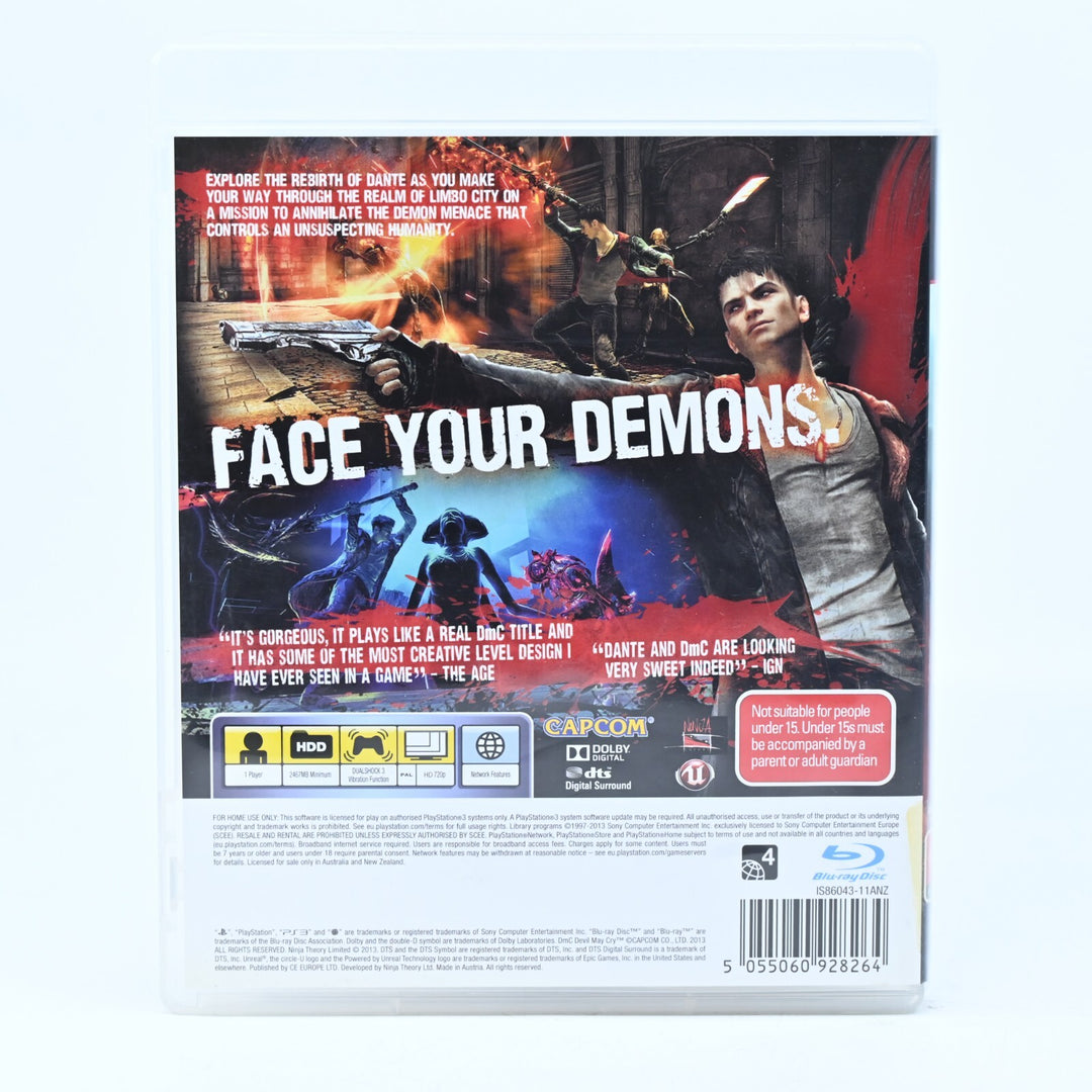 DmC: Devil May Cry - Sony Playstation 3 / PS3 Game + Manual - FREE POST!