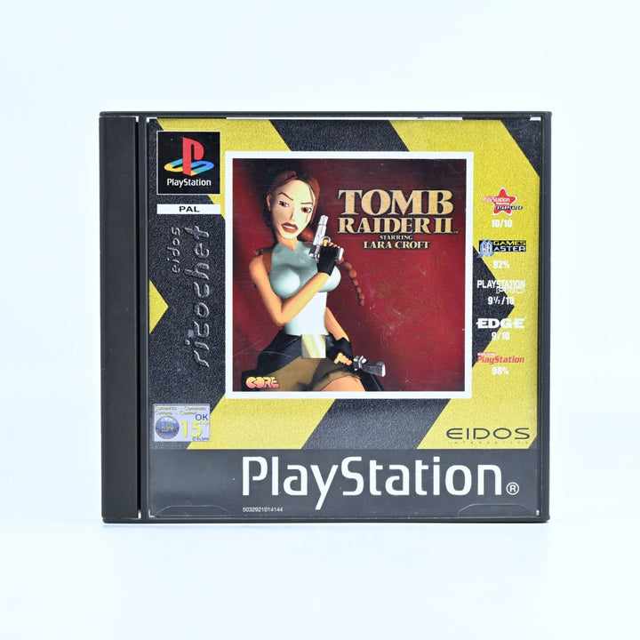 Tomb Raider II 2 - Sony Playstation 1 / PS1 Game + Manual - PAL - MINT DISC!
