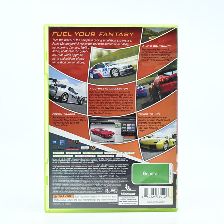 Forza Motorsport 2 - Xbox 360 Game + Manual - PAL - MINT DISC