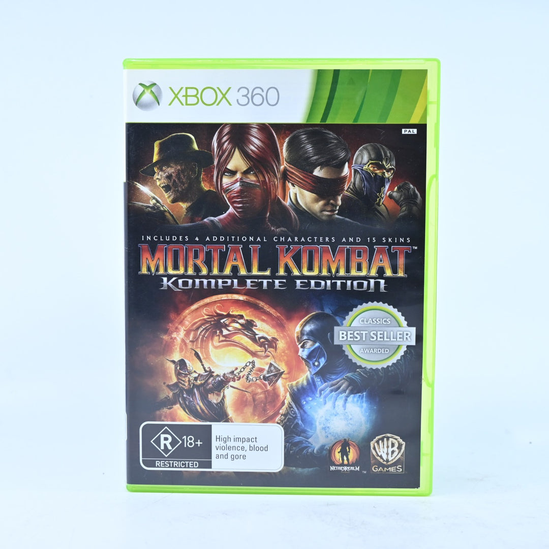 Mortal Kombat Komplete Edition - Xbox 360 Game - No Manual - PAL - MINT DISC!