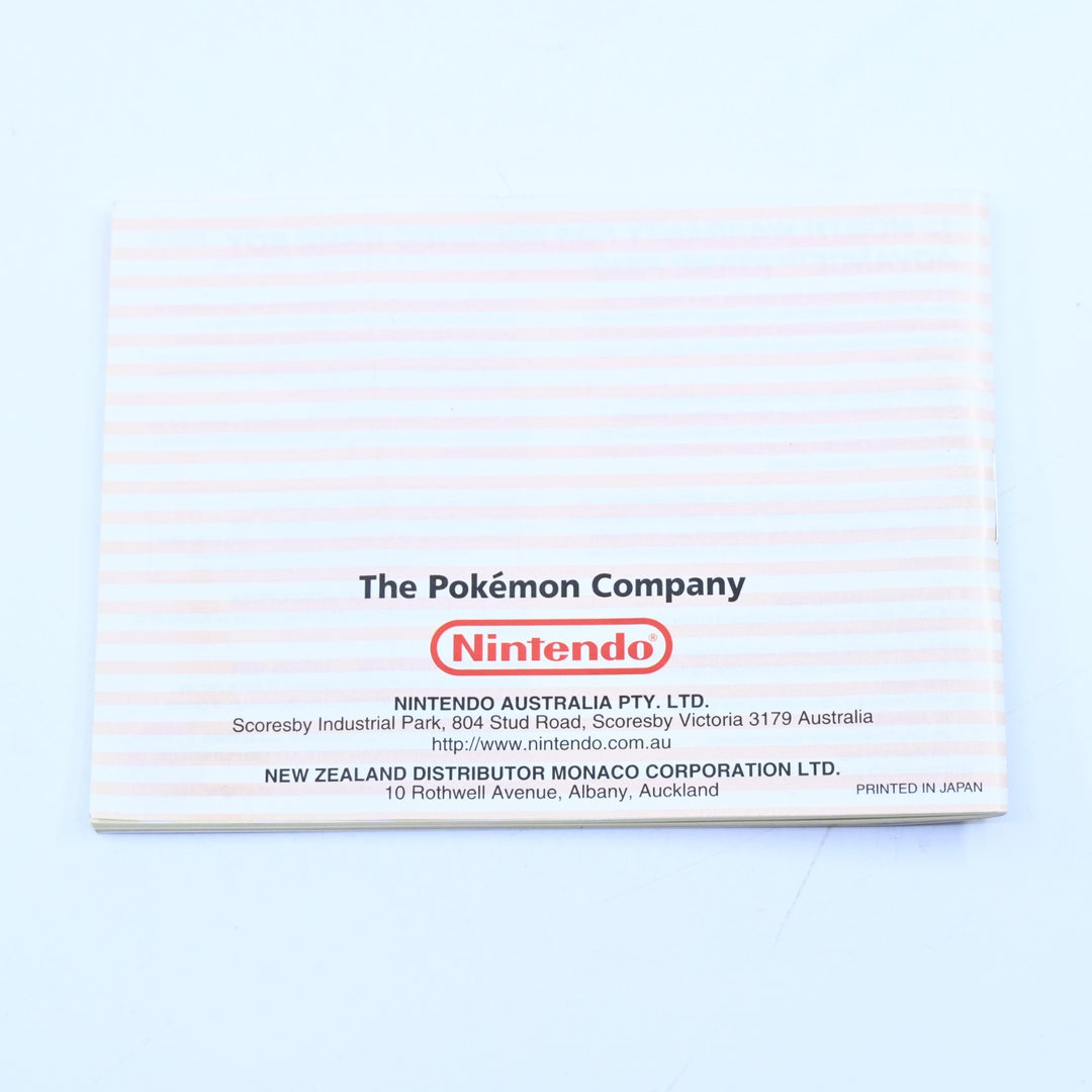 Pokemon Mystery Dungeon Red Rescue Team Manual - AUS Print - GBA Accessory