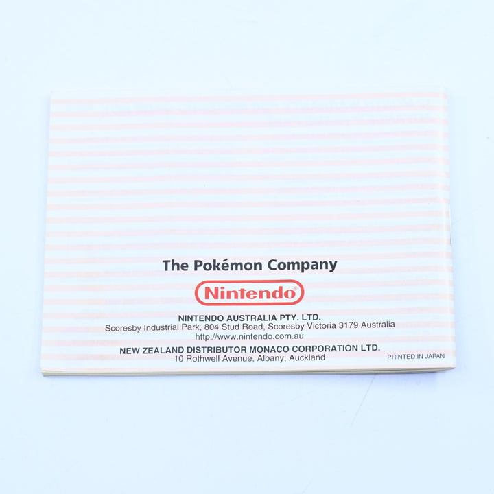 Pokemon Mystery Dungeon Red Rescue Team Manual - AUS Print - GBA Accessory