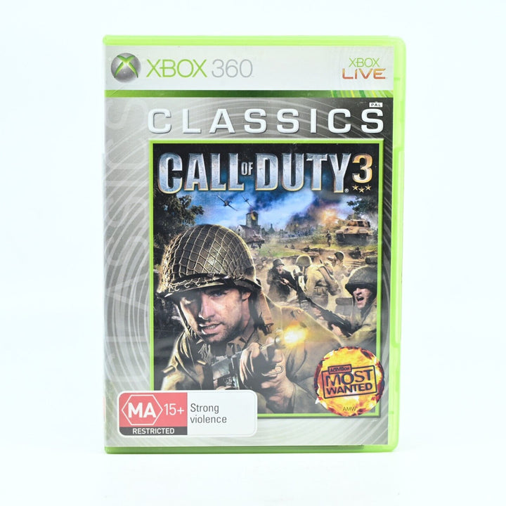 Call of Duty 3 - Xbox 360 Game + Manual - PAL - MINT DISC!