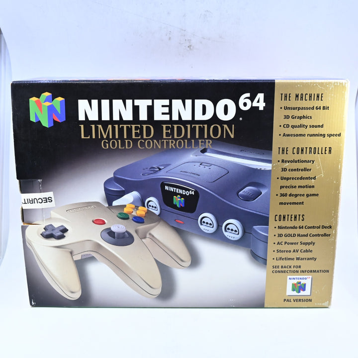 Limited Edition Gold Controller N64 / Nintendo 64 Boxed Console - PAL
