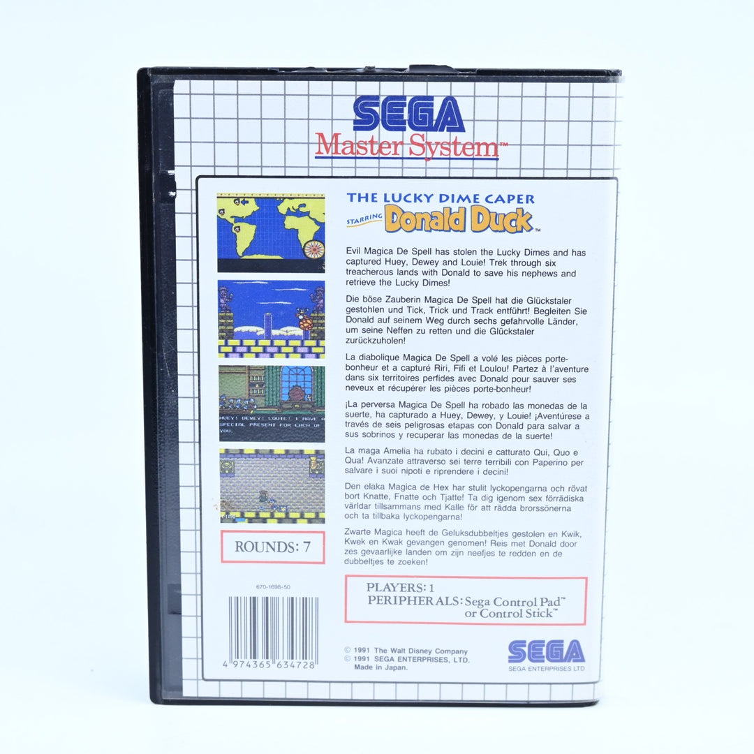 The Lucky Dime Caper - Sega Master System Game - No Manual - PAL - FREE POST!