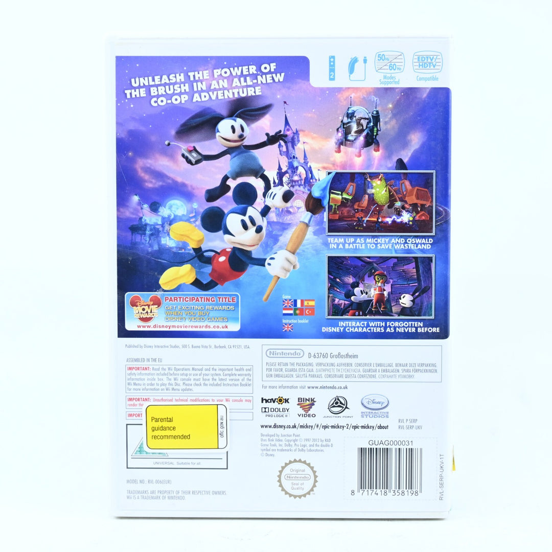 Disney Epic Mickey 2 - Nintendo Wii Game + Manual - PAL - NEAR MINT DISC! #2