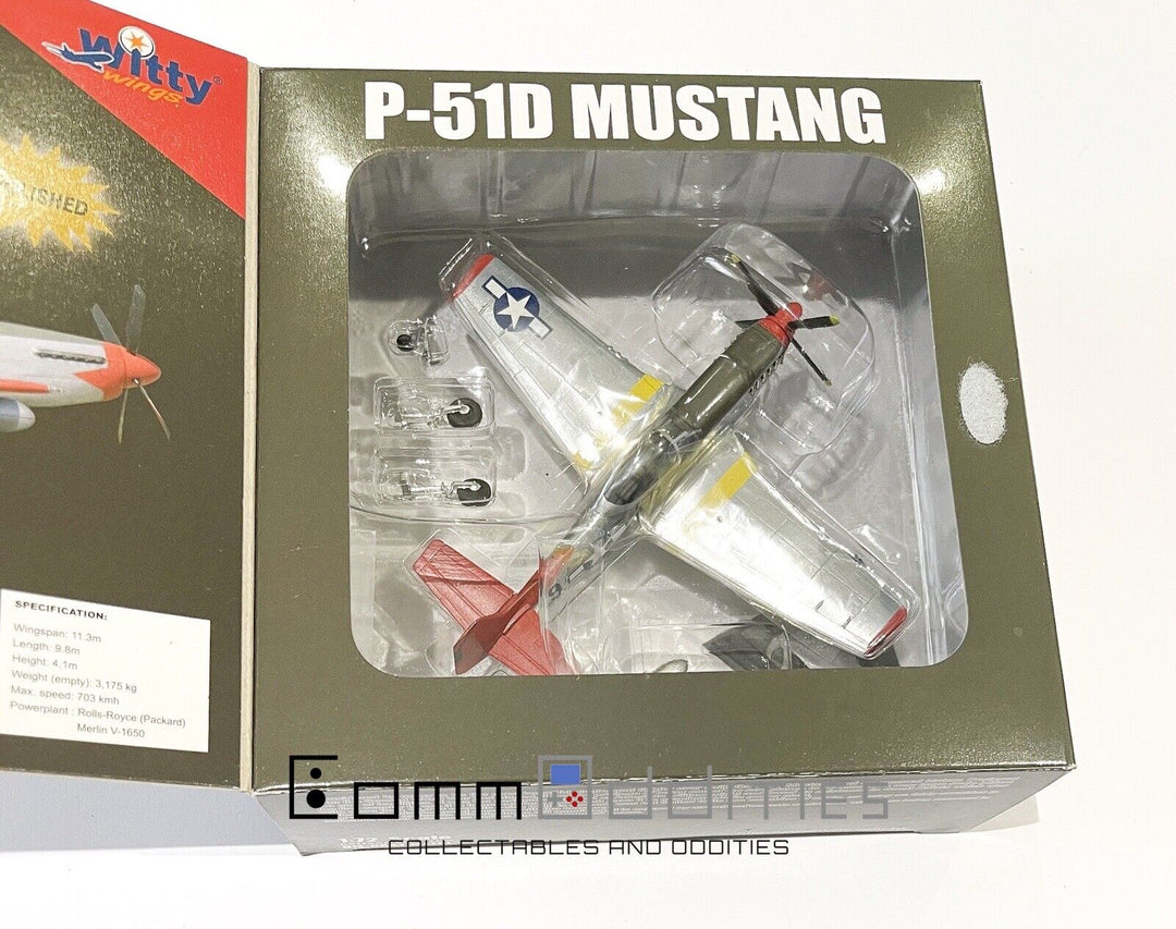 AS NEW! Witty Wings 1:72 - P-51D Mustang Red Tail Model Plane