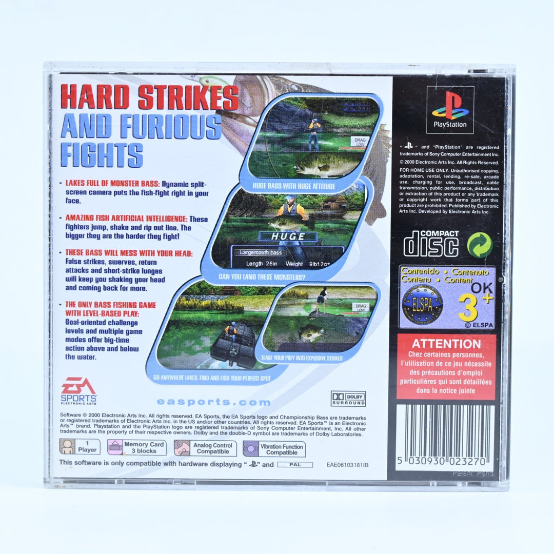 Championship Bass - Sony Playstation 1 / PS1 Game + Manual - PAL - FREE POST!