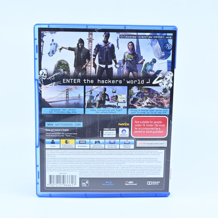 Watch Dogs 2 - Sony Playstation 4 / PS4 Game - MINT DISC!