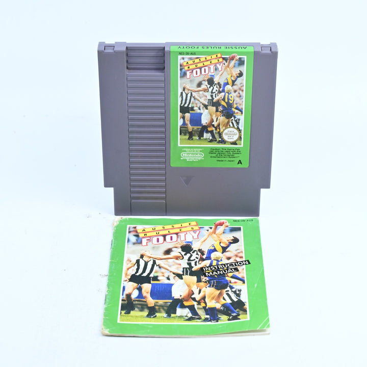 Aussie Rules Footy - Nintendo Entertainment System / NES Game + Manual - PAL