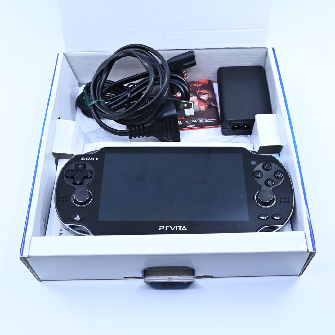 Crystal Black Sony PS Vita Boxed Console - PCH-1102 - PCH-1100 - FREE POST!