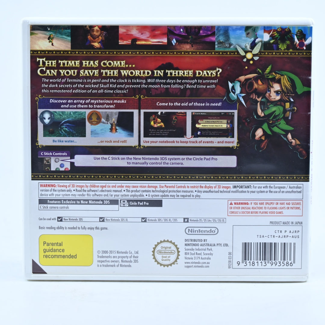 The Legend of Zelda: Majora's Mask 3D - Nintendo 3DS Game - PAL + Manual