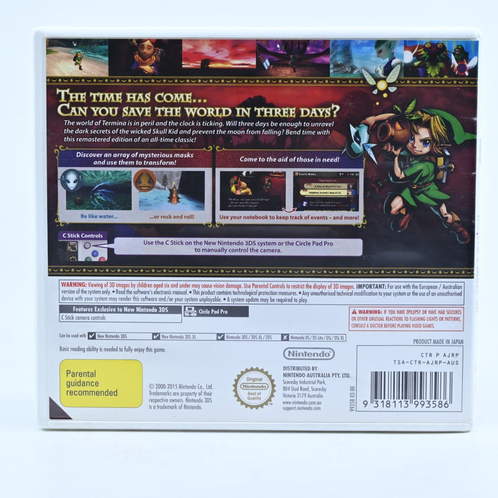 The Legend of Zelda: Majora's Mask 3D - Nintendo 3DS Game - PAL + Manual