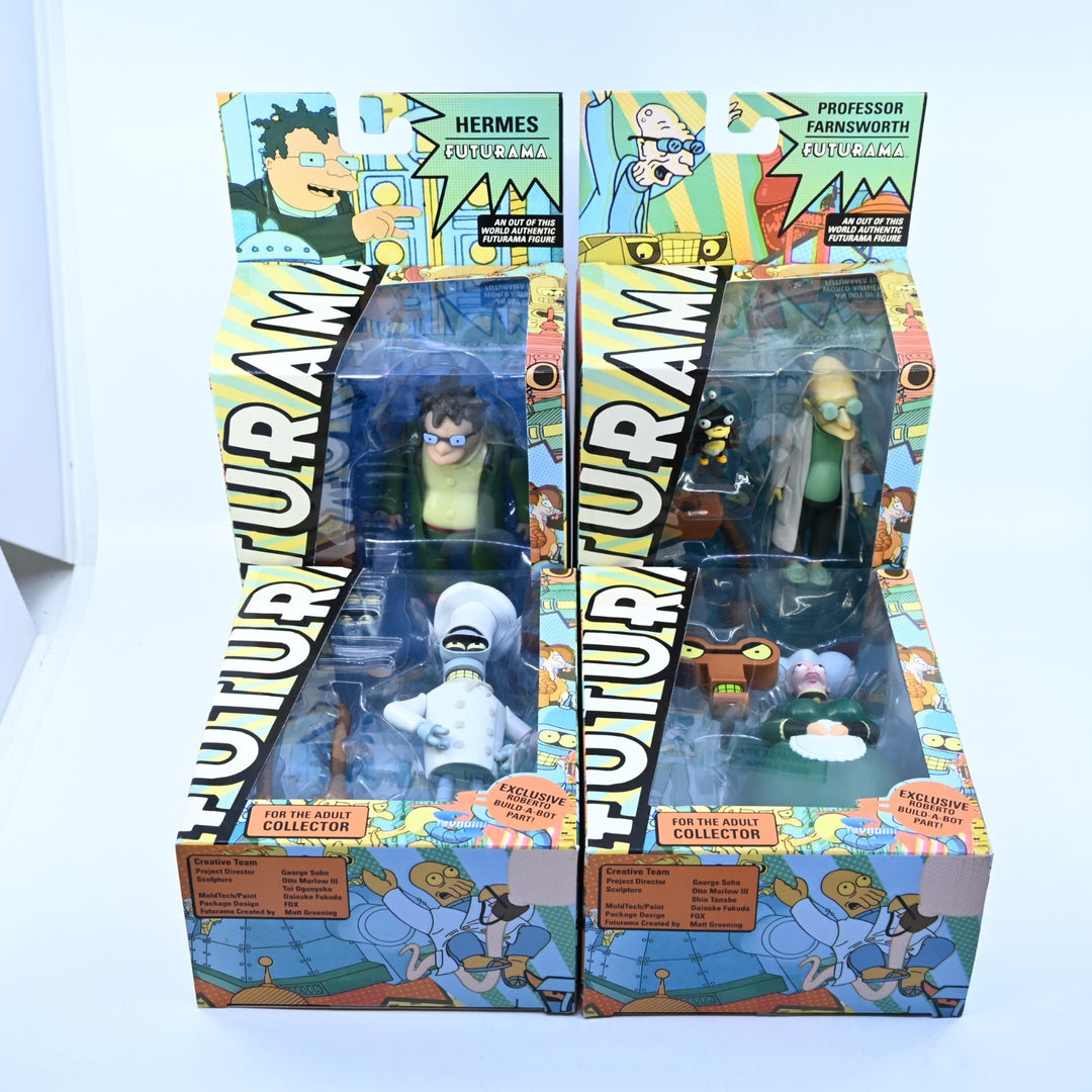 SEALED! Futurama Build-A-Bot - Roberto - Complete Toynami Figure Set - 2009