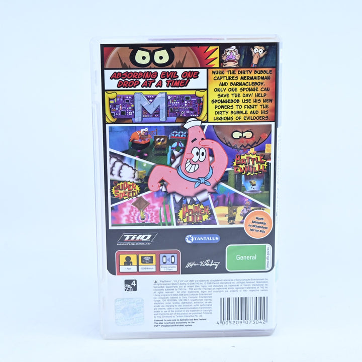 Spongebob Squarepants The Yellow Avenger - Sony PSP Game + Manual