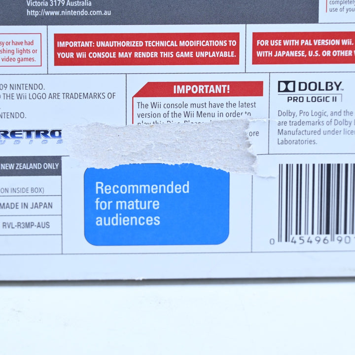 Metroid Prime Trilogy - Nintendo Wii Game + Manual - PAL - MINT DISC!