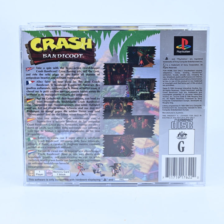 Crash Bandicoot - Sony Playstation 1 / PS1 Game + Manual - PAL - MINT DISC!