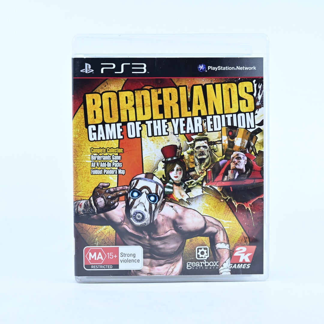Borderlands: Game of the Year Edition - Sony Playstation 3 / PS3 Game + Manual
