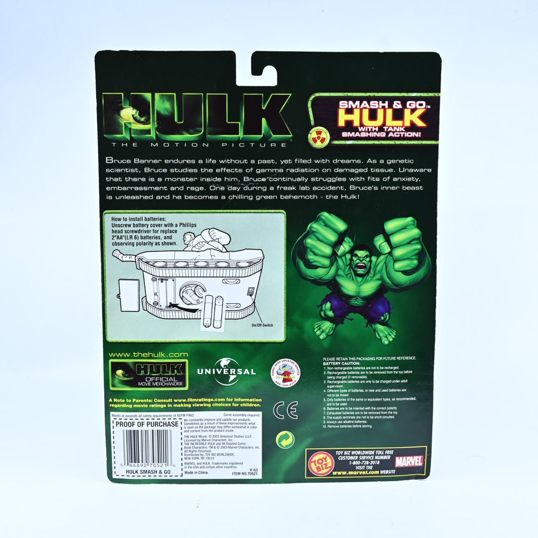 SEALED! Smash & Go Hulk Action Figure With Tank - Marvel - Action Figure