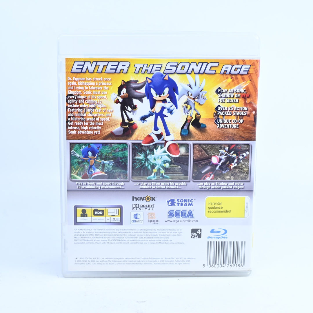 Sonic: The Hedgehog - Sony Playstation 3 / PS3 Game + Manual - FREE POST!