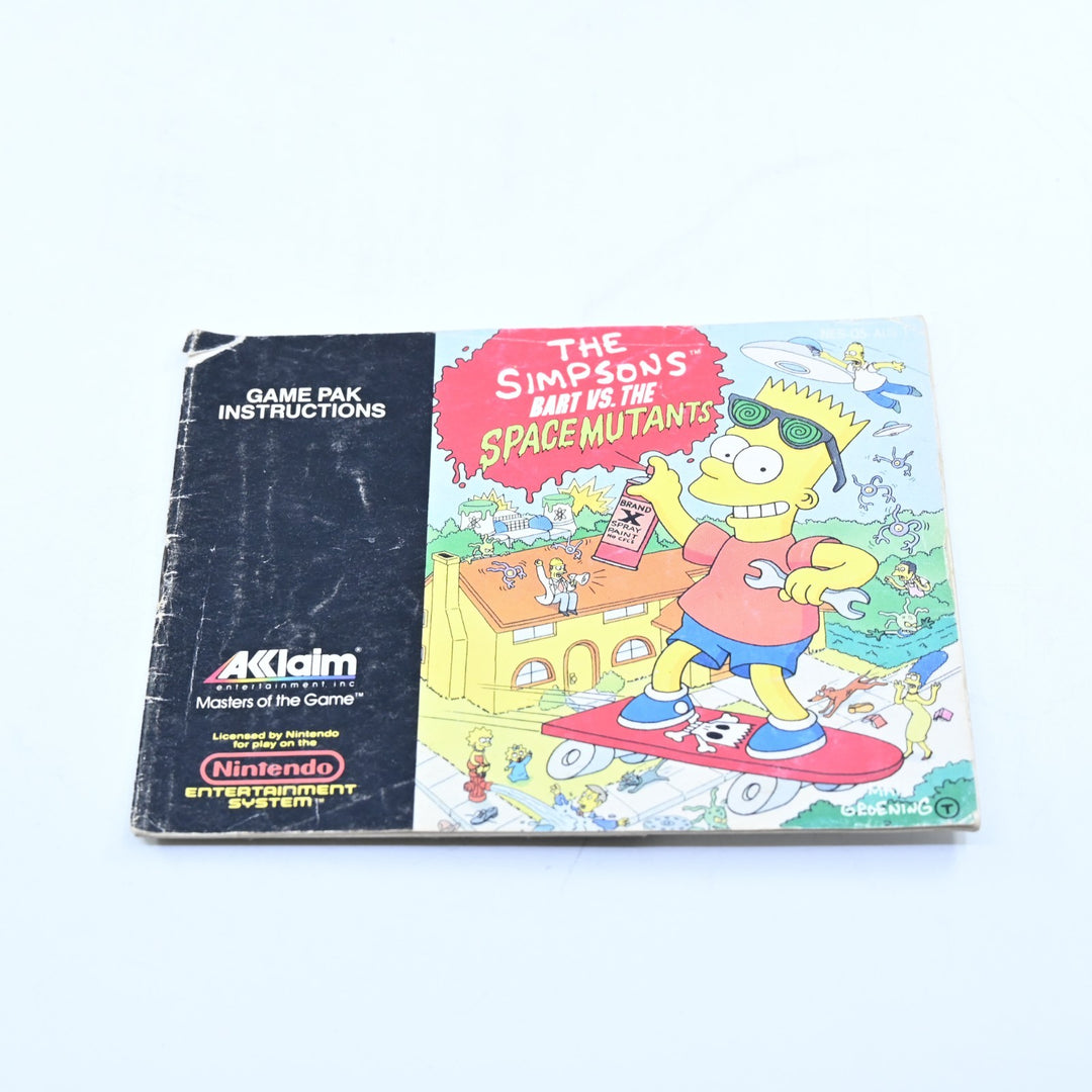 The Simpsons Bart vs. The Space Mutants - NES Boxed Game - PAL - FREE POST!
