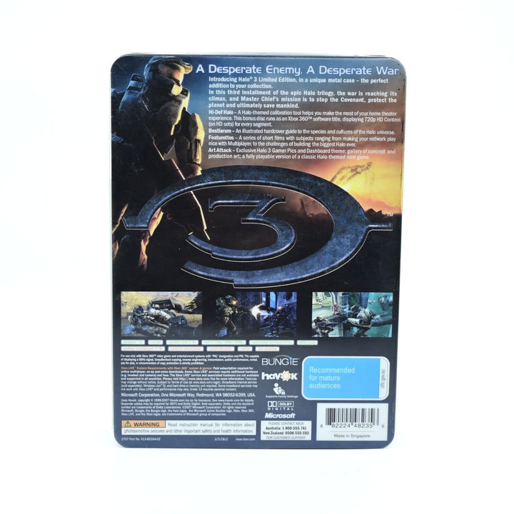 Halo 3 Limited Edition Steelbook - Xbox 360 Game + Manual - PAL - MINT DISC!