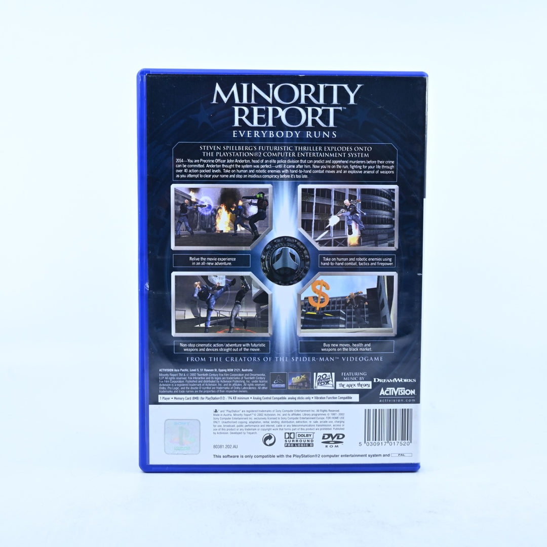 Minority Report - Sony Playstation 2 / PS2 Game + Manual - PAL - MINT DISC!