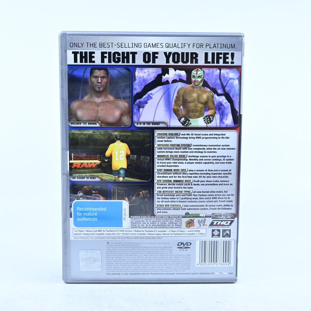 WWE SmackDown! Vs. Raw 2006 - Sony Playstation 2 / PS2 Game + Manual – PAL